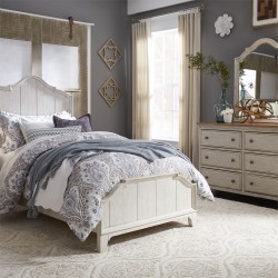 Farmhouse Reimagined Youth Panel Bed, Dresser & Mirror