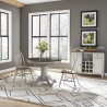 Carolina Crossing 3 Piece Round Table Set- White
