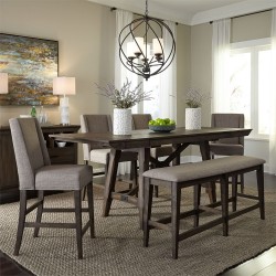 Double Bridge 6 Piece Gathering Table Set