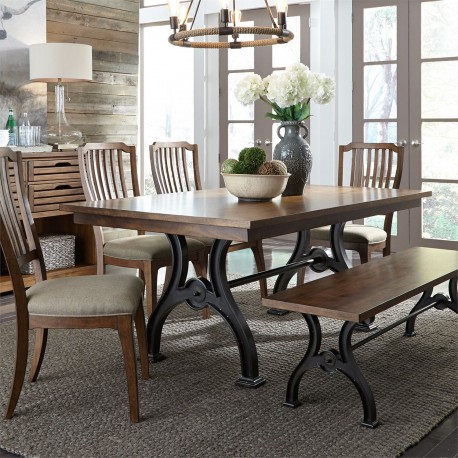 Arlington House 6 Piece Trestle Table Set