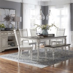 Magnolia Manor 6 Piece Leg Table Set