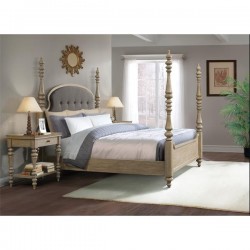 Corinne King Upholstered Poster Bed