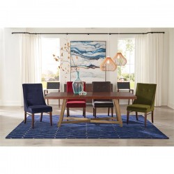 Mix-N-Match Chairs Navy Velvet Side Chair