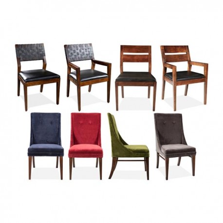 Mix-N-Match Chairs Woven Back Side Chair